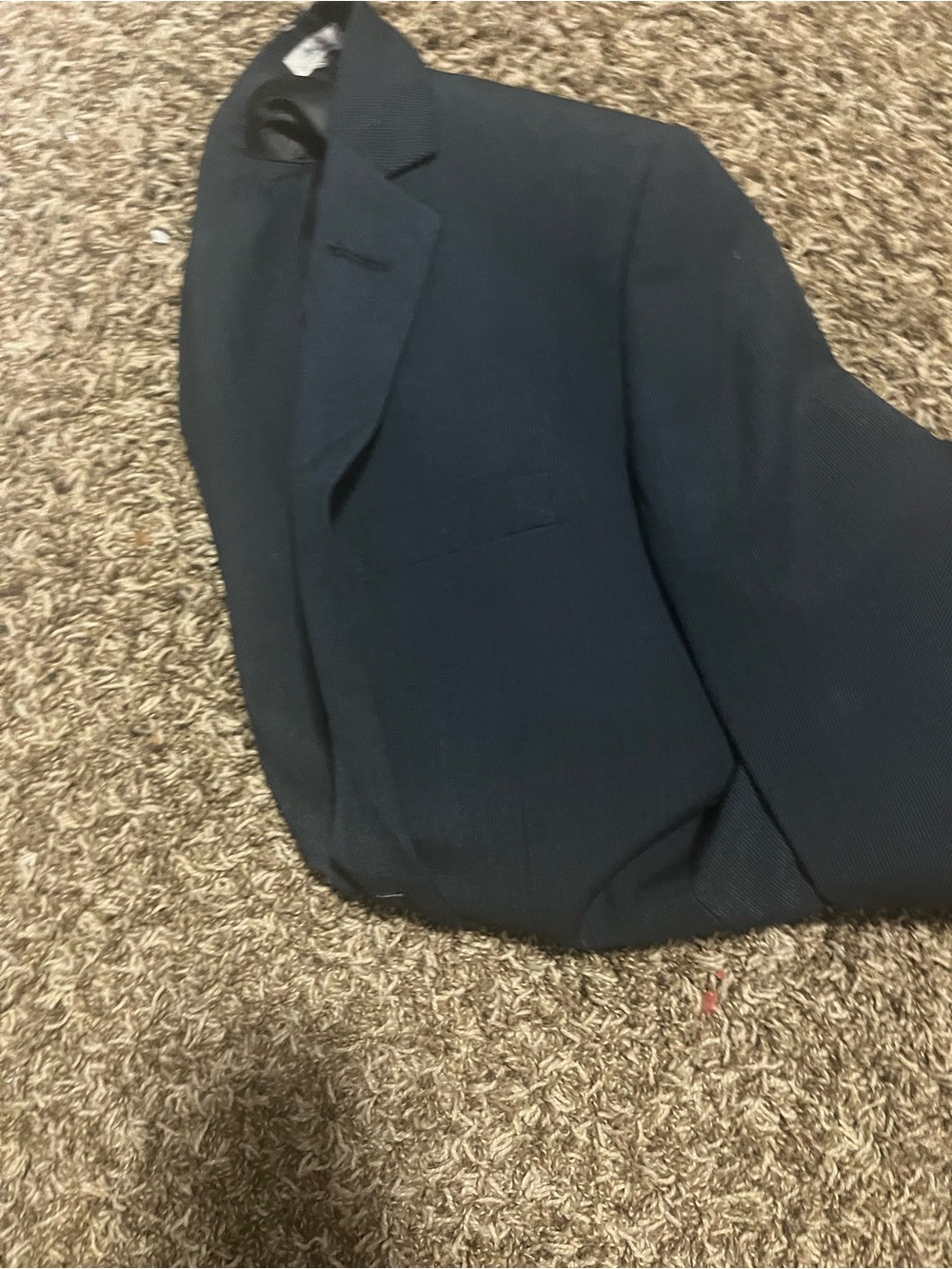 Calvin Klein Dark Navy Textured Boys Blazer